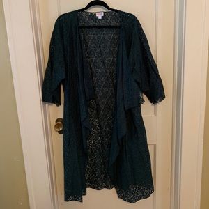 NWOT LuLaRoe Shirley - Hunter Green Lace